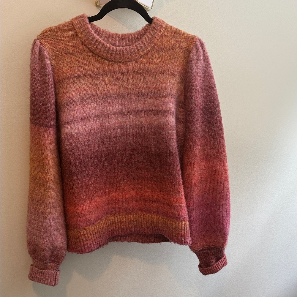 Allison Joy Pink and Orange Gradient Sweater